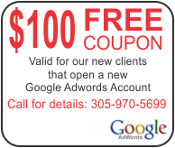 Google AdWords $100 Coupon